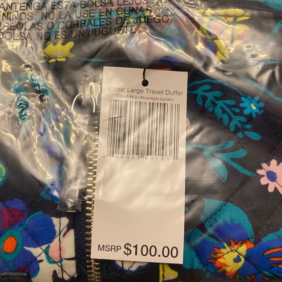 Vera Bradley Moonlight Garden Large Duffel Bag - Picture 6 of 9